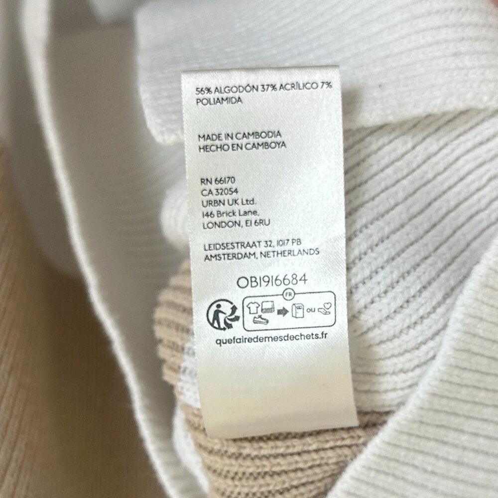 FREE PEOPLE Easy Street Checkered Tunic in White Sand Combo Size Medium - Picture 6 of 8